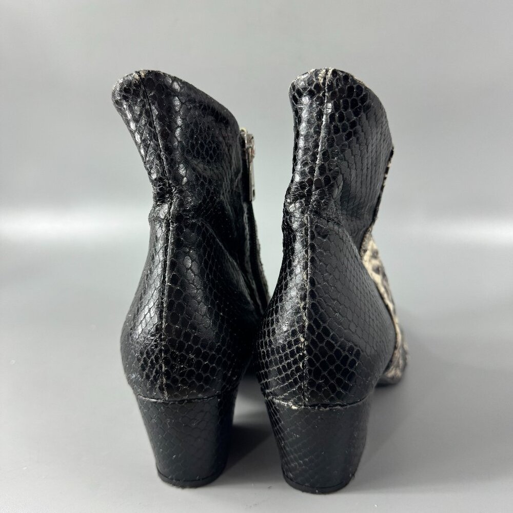 Ma&Lo Python + Snake Skin Pointed-Toe Ankle Boots… - image 6